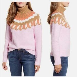 J. Crew Fair Isle Alpaca turtleneck sweater in Supersoft yarn